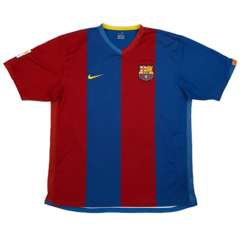 Maglia Casa Retrò RONALDINHO 2006/07 del Barcellona - Rosso/Blu
