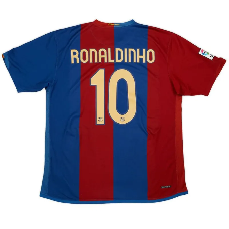 Maglia Casa Retrò RONALDINHO 2006/07 del Barcellona - Rosso/Blu