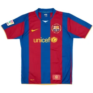 Barcelone 2007/08 Maillot Domicile Rétro - Rouge/Bleu