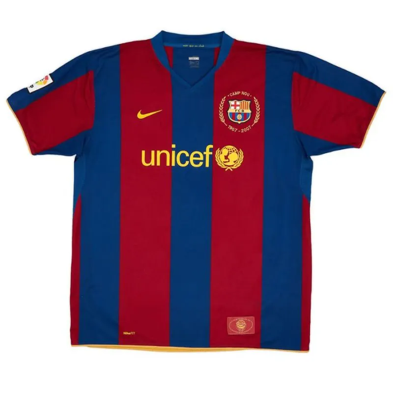 Maglia Casa Retrò RONALDINHO 2007/08 del Barcellona - Rosso/Blu