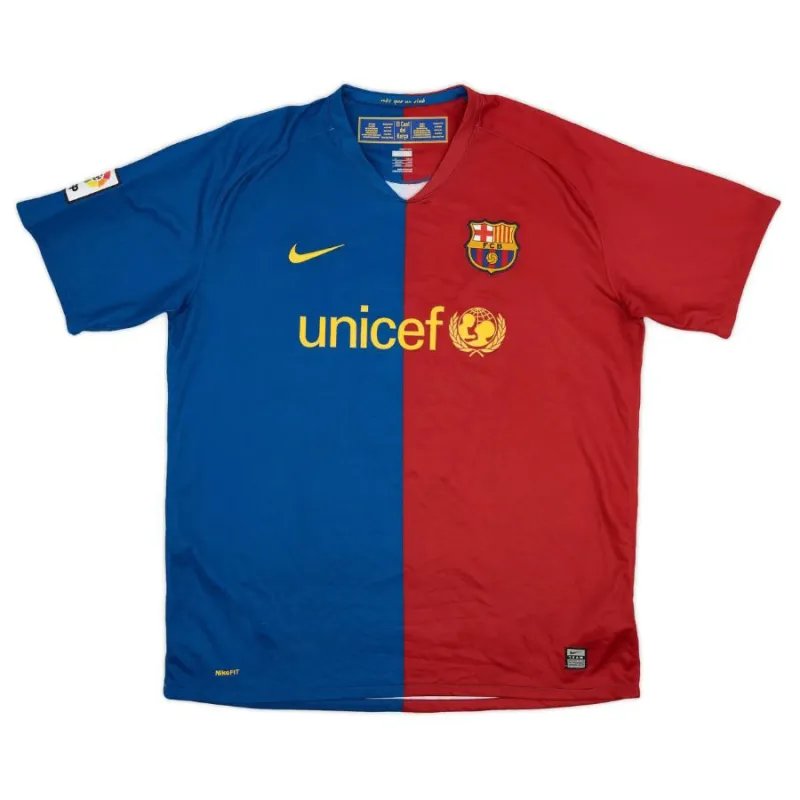 Maglia Casa Retrò PUYOL 2008/09 del Barcellona - Rosso/Blu