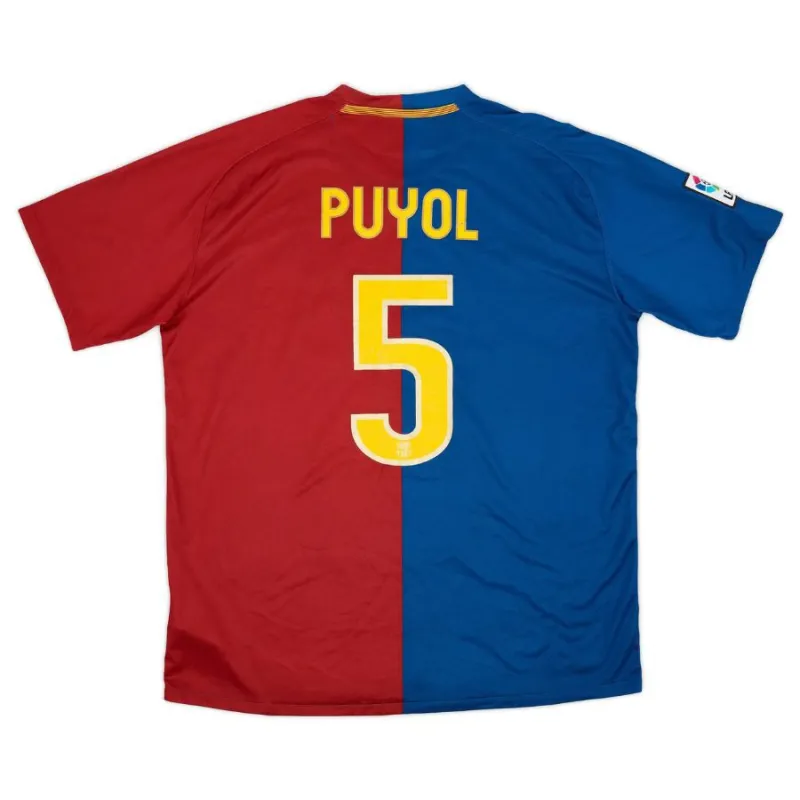 Maglia Casa Retrò PUYOL 2008/09 del Barcellona - Rosso/Blu