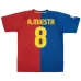 Maillot Domicile Rétro A.INIESTA 2008/09 de Barcelone - Rouge/Bleu