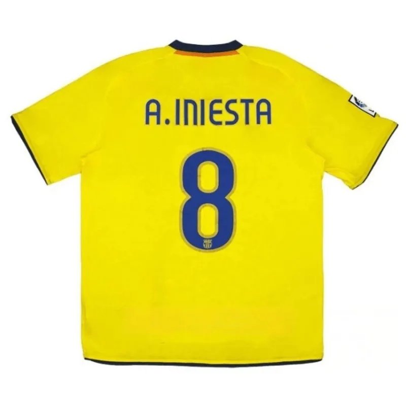 Maglia Trasferta Retrò A.INIESTA 2008/09 del Barcellona - Giallo