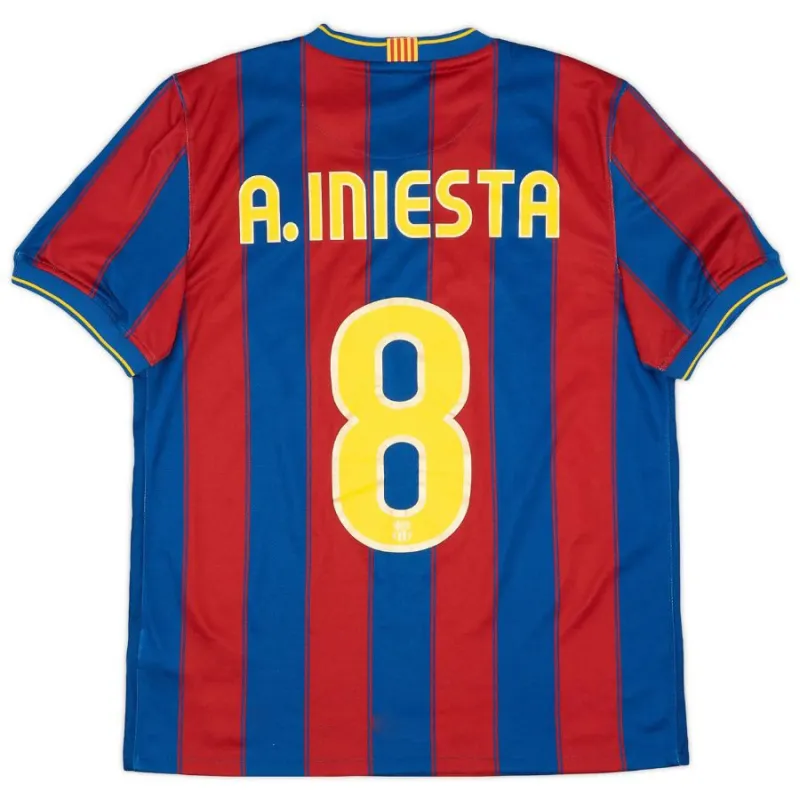 Maglia Casa Retrò A.INIESTA 2009/10 del Barcellona - Rosso/Blu