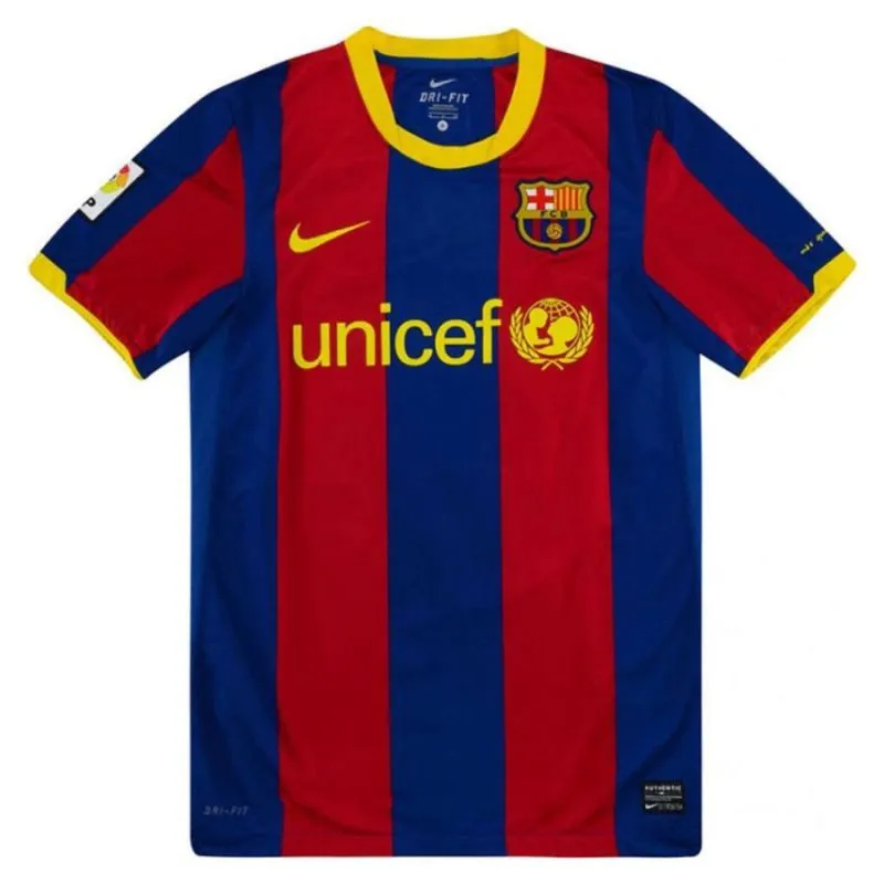 Maillot Domicile Rétro XAVI 2010/11 de Barcelone - Rouge/Bleu