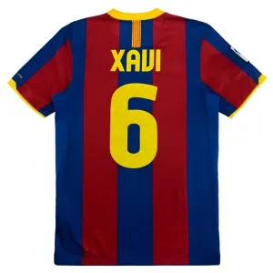 Camiseta Retro de Local XAVI 2010/11 del Barcelona - Rojo/Azul