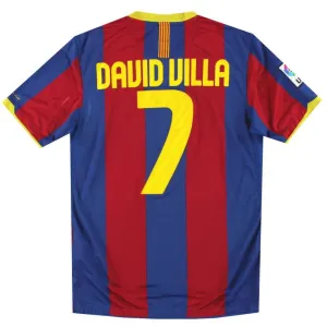 Camiseta Retro de Local DAVID VILLA 2010/11 del Barcelona - Rojo/Azul
