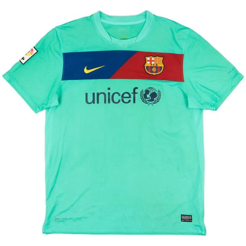 Maillot Extérieur Rétro MESSI 2010/11 de Barcelone - Vert