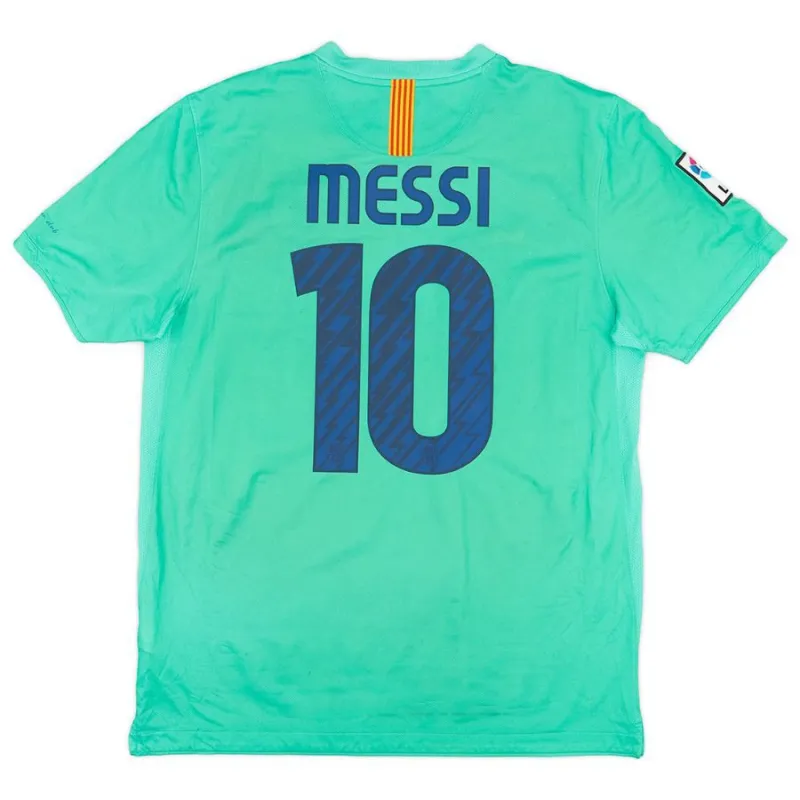 Maillot Extérieur Rétro MESSI 2010/11 de Barcelone - Vert