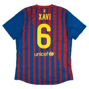 Camiseta Retro de Local XAVI 2011/12 del Barcelona - Rojo/Azul