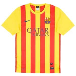 Barcelona 2013/14 Retro Auswärtstrikot - Rot/Gelb​​