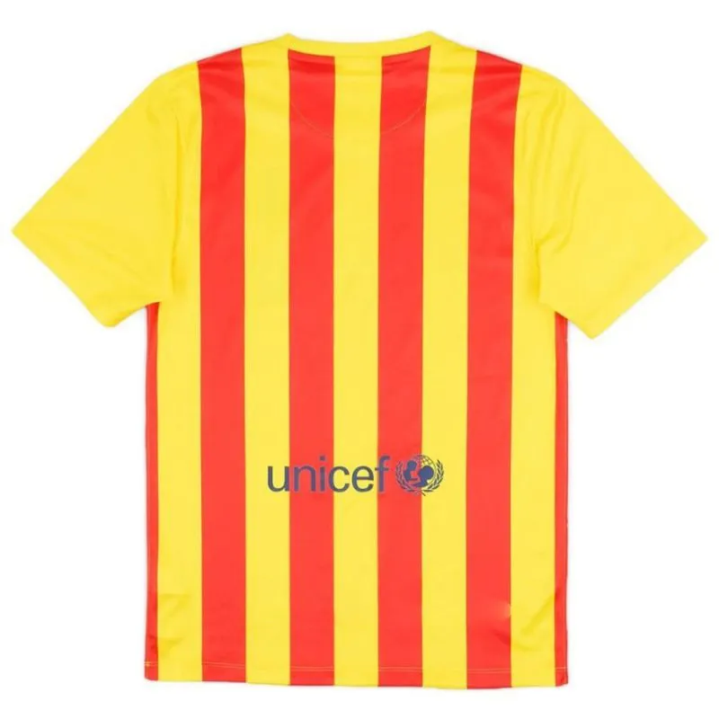 ​​Camiseta de visitante retro del Barcelona 2013/14 - Roja/Amarilla​​