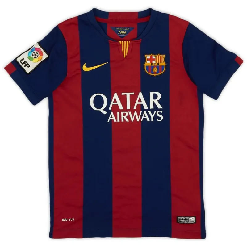 Barcelona 2014/15 Camiseta Local Retro - Rojo/Azul