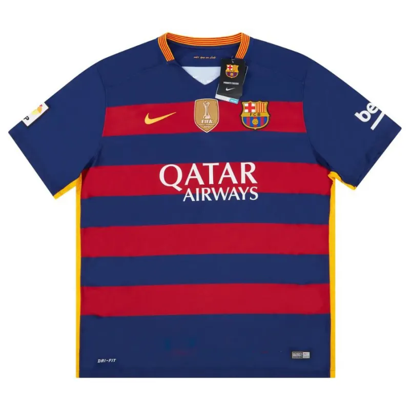 Barcelona 2015/16 Camiseta Local Retro - Rojo/Azul