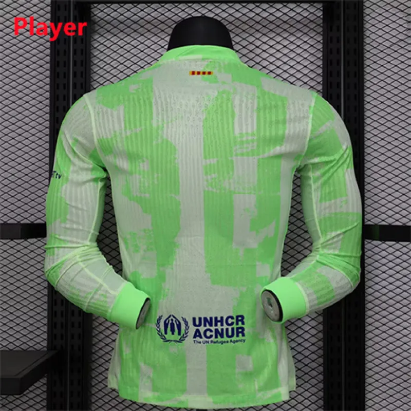 Maillot long manches troisième version joueur du FC Barcelona 2024/25 - Vert