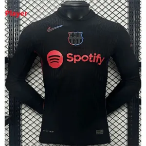 FC Barcelona Langarm Auswärtspielerversion Trikot 2024/25 - Schwarz