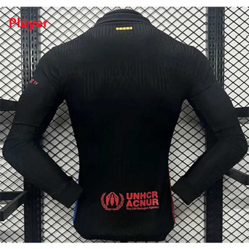 Camisa de mangas largas de la versión de jugador de visita del FC Barcelona 2024/25 - Negra