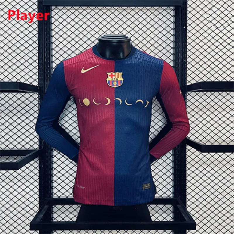 Camisa de manga larga de jugador de edición especial de campo del FC Barcelona 2024/25 - Rojo/Azul