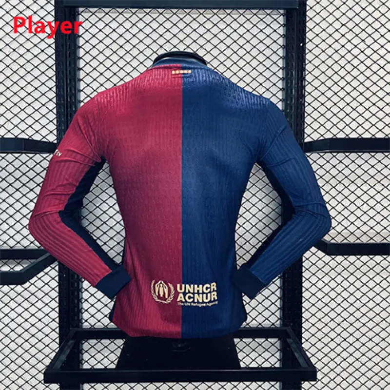 Camisa de manga larga de jugador de edición especial de campo del FC Barcelona 2024/25 - Rojo/Azul