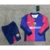 FC Barcelona Camiseta de mangas largas y pantalones cortos para niños 2024/25 Local - Rojo/Azul