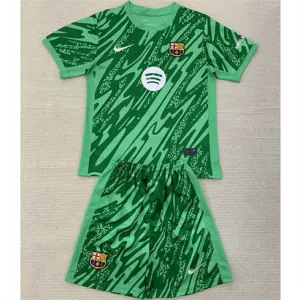 FC Barcelona Camiseta y pantalones cortos de portero para niños 2024/25 - Verde