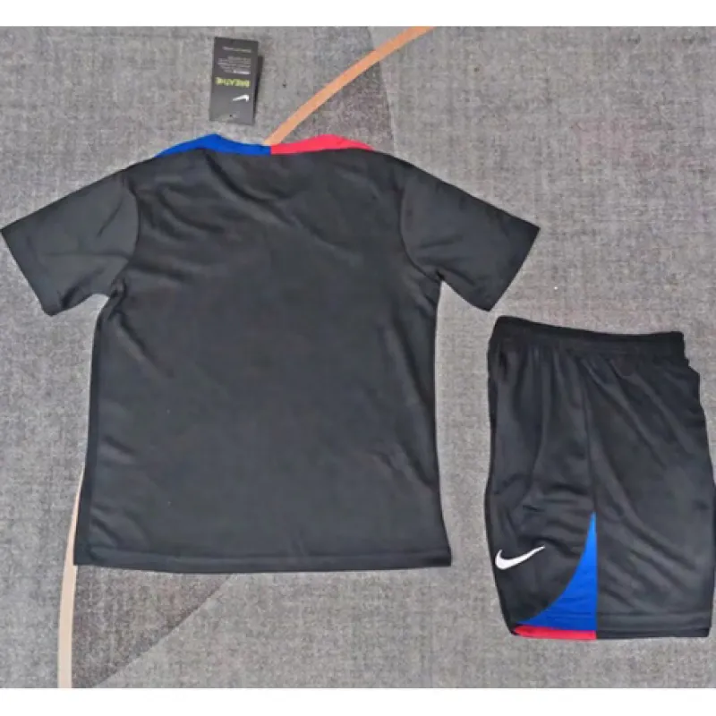 FC Barcelona Camiseta y pantalones cortos de entrenamiento para niños 2024/25 - Negro