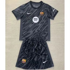 FC Barcelona Camiseta y pantalones cortos de portero para niños 2024/25 - Negro
