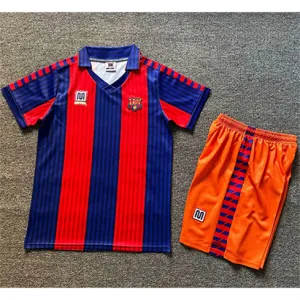 FC Barcelona Kinder-Retro-Trikot 1991/92 Heimspiel - Rot/Blau