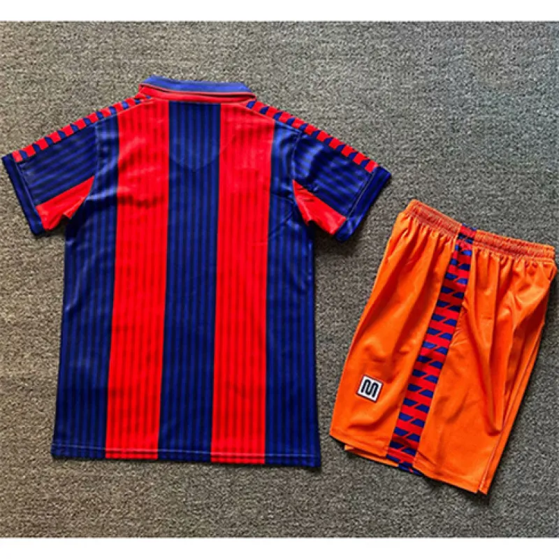Maillot rétro pour enfants du FC Barcelona 1991/92 domicile - Rouge/Bleu