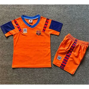 FC Barcelona Kinder-Retro-Trikot 1991/92 Auswärtsspiel - Orange
