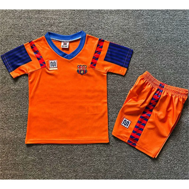 Maillot rétro pour enfants du FC Barcelona 1991/92 d'extérieur - Orange