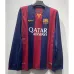 Maglia retrò a maniche lunghe del FC Barcelona 2014/15  campo casa - Rosso/Azzurro