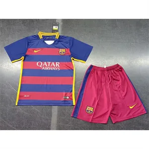 FC Barcelona Kinder-Retro-Trikot 2015/16 Heimspiel - Rot/Blau