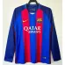 Maglia retrò a maniche lunghe del FC Barcelona 2016/17 campo casa - Rosso/Azzurro