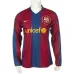 Maglia retrò a maniche lunghe del FC Barcelona Edizione commemorativa 1957-2007 - Rosso/Azzurro
