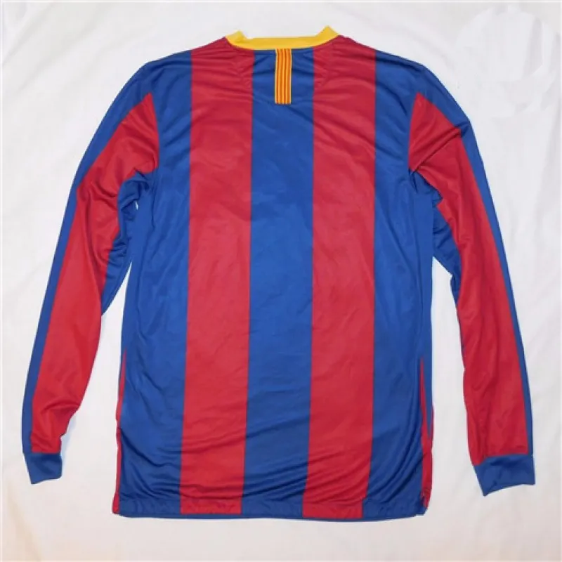 Maglia retrò a maniche lunghe del FC Barcelona Edizione commemorativa 1957-2007 - Rosso/Azzurro