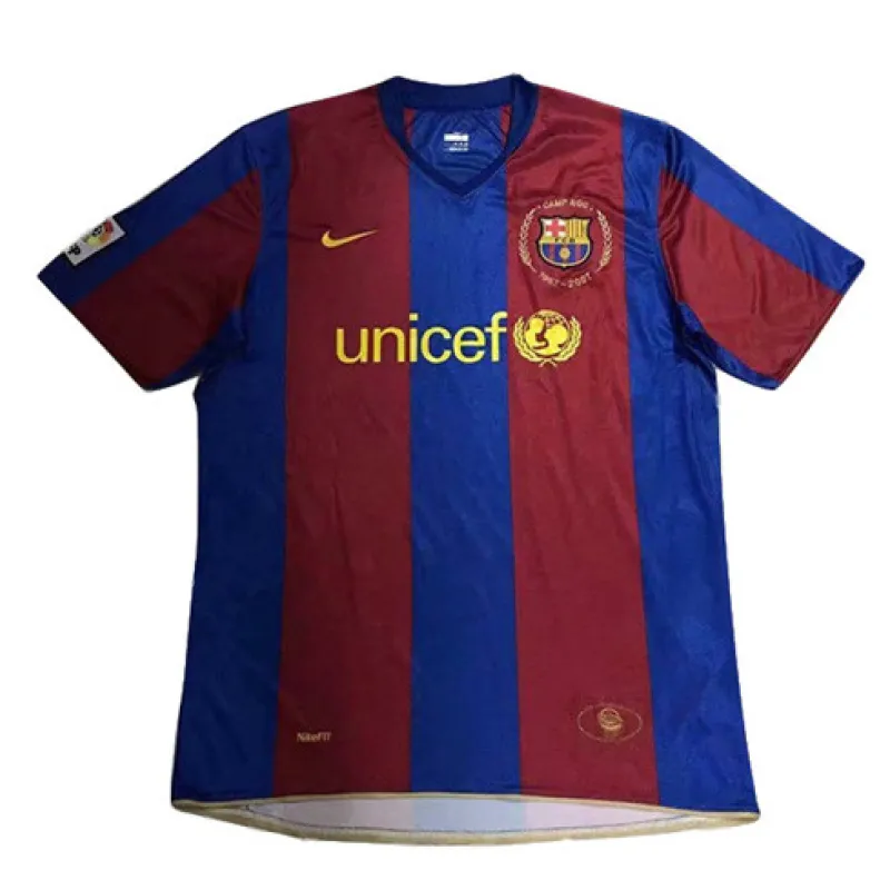 Maillot rétro du FC Barcelona Édition commémorative 1957 - 2007 - Rouge/Bleu