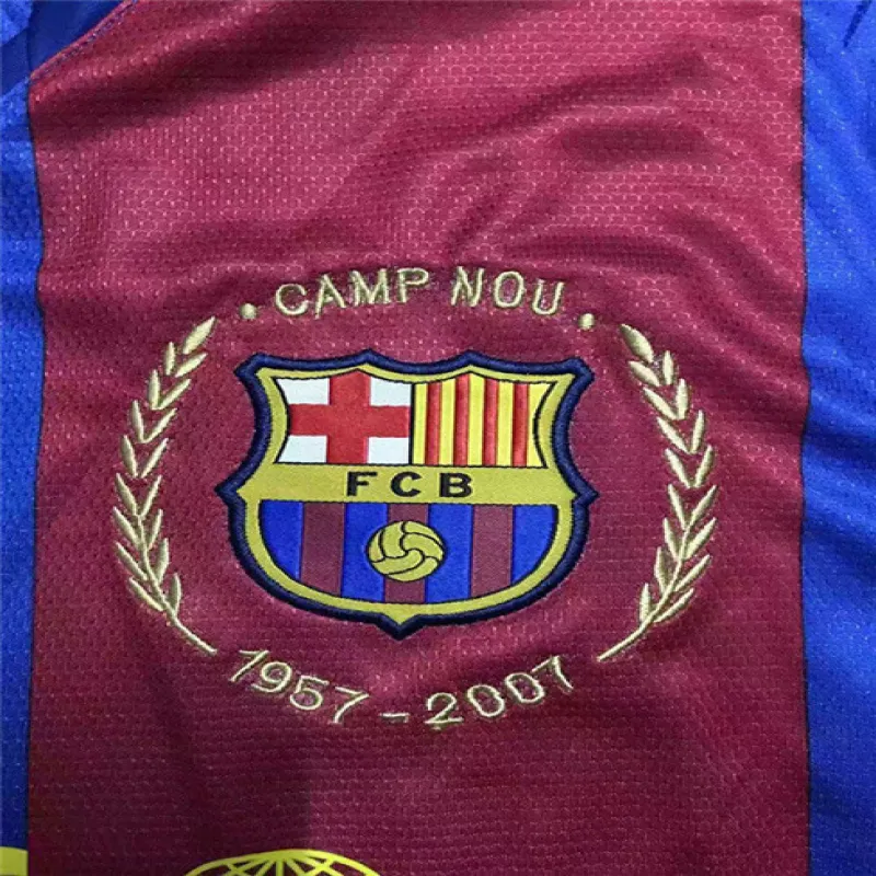 Maillot rétro du FC Barcelona Édition commémorative 1957 - 2007 - Rouge/Bleu