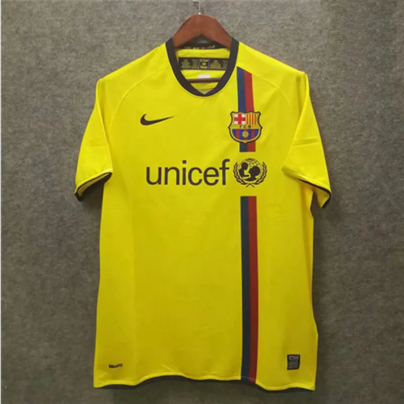 Maglia retrò del FC Barcelona 2008/09 trasferta - Giallo
