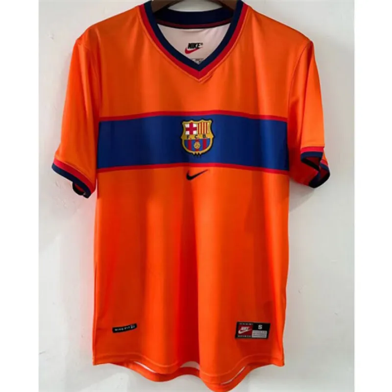 Maillot rétro du FC Barcelona 1999 d'extérieur - Orange