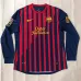Maglia retrò a maniche lunghe del FC Barcelona 2011/12 campo casa - Rosso/Azzurro