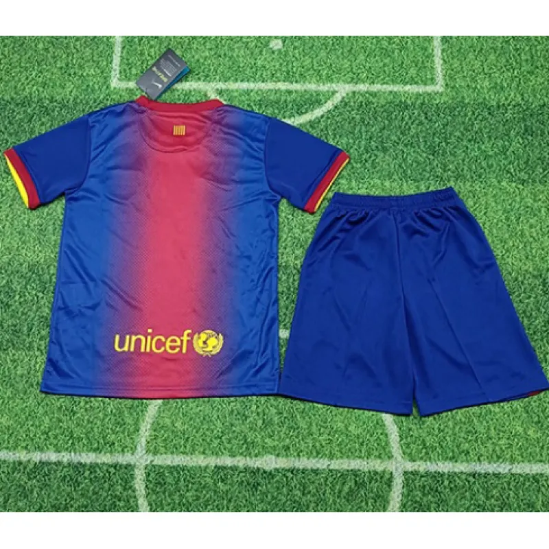Maillot rétro pour enfants du FC Barcelona 2012/13 domicile - Rouge/Bleu