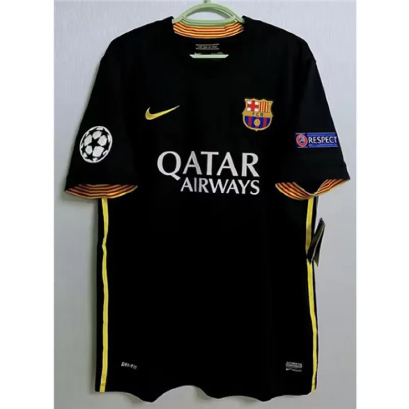 Troisième maillot rétro du FC Barcelona 2013/14 - Noir, numéro 10 Lionel Messi