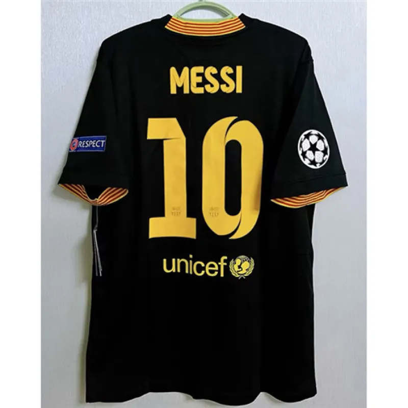 Troisième maillot rétro du FC Barcelona 2013/14 - Noir, numéro 10 Lionel Messi