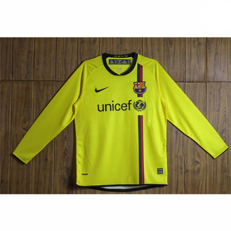 Maglia retrò del FC Barcelona 2008/09 trasferta - Giallo