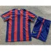 Maillot rétro pour enfants du FC Barcelona 2014/15 domicile - Rouge/Bleu