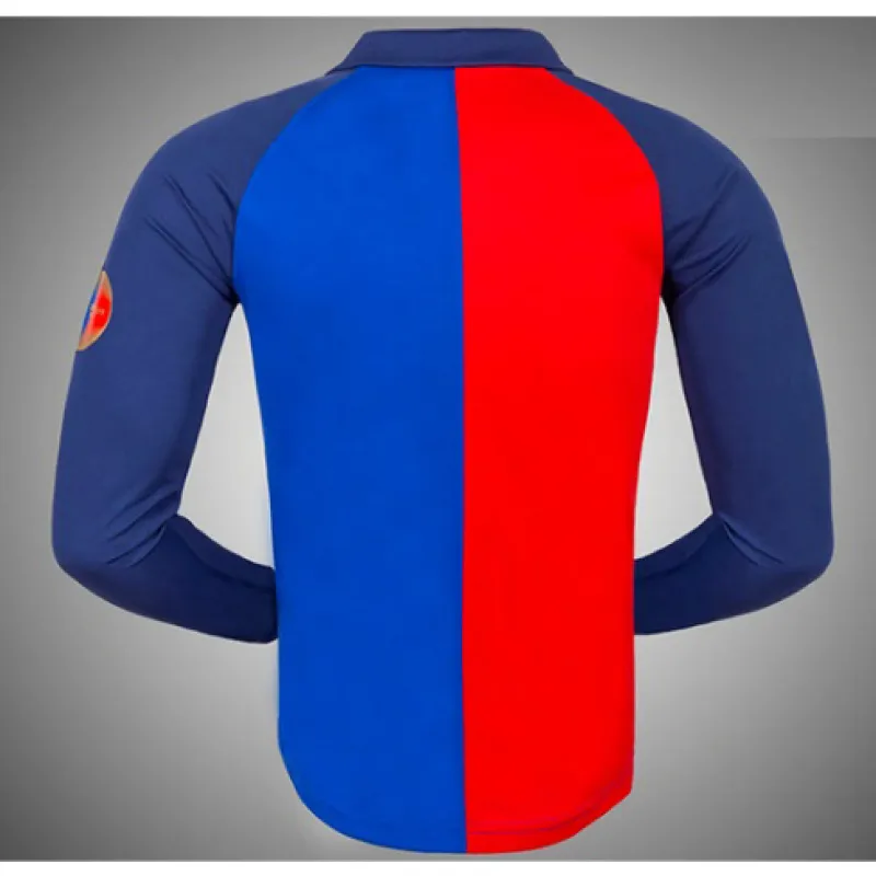 Maglia retrò a maniche lunghe del FC Barcelona Edizione commemorativa 1899-1999 - Rosso/Azzurro