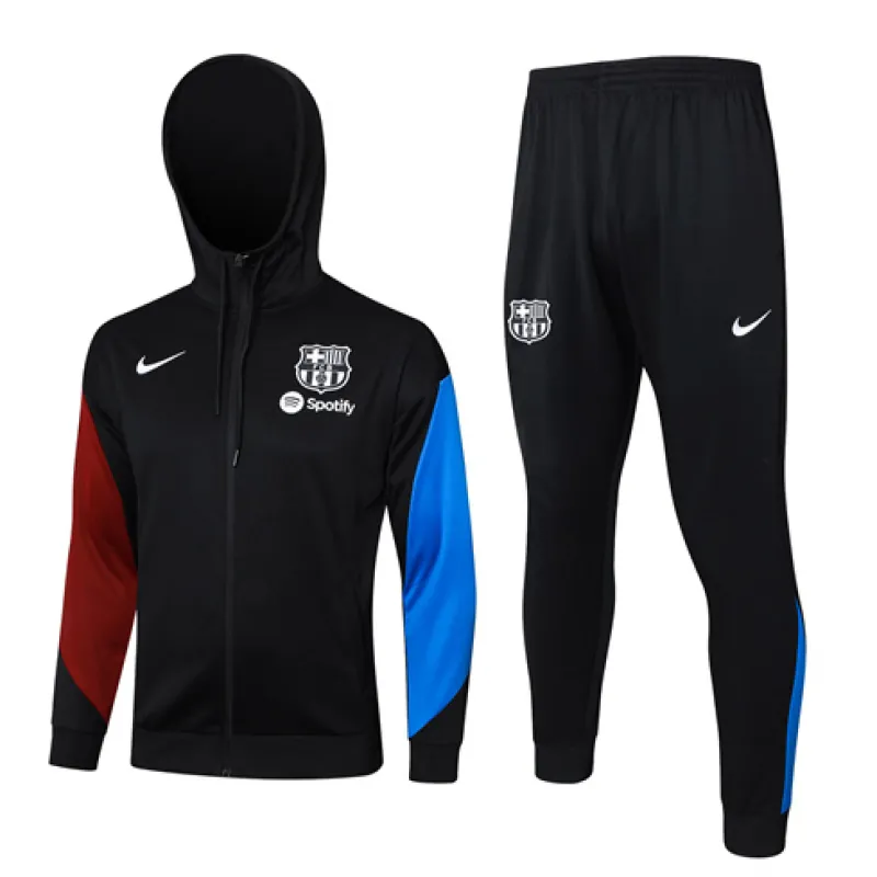 FC Barcelona Hooded Sports Jacket 2024/25 - Black