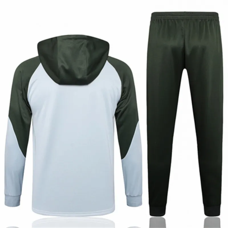 Abbigliamento sportivo con cappuccio del FC Barcelona 2024/25 - Grigio chiaro